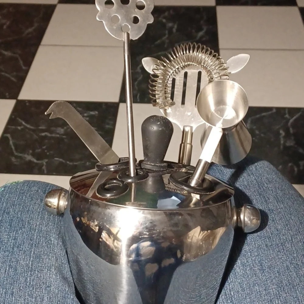 Bar Set Ice Bucket & Bar Tools Accessories, stainless steel, mcm